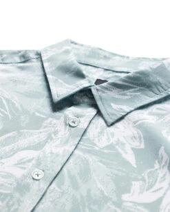 Relaxed Button Up -Men's daily clothing Mens RelaxedButtonUp SlateGreenFloral Detail3