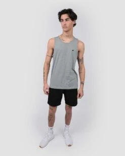 Tank - Branded -Men's daily clothing Mens Tanks Basic DarkHeatherGrey Full