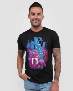 Cyber Cafe Tee -Men's daily clothing Mens Tee CyberCafe Front
