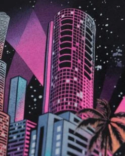 Miami Nights Tee -Men's daily clothing MiamiNights Mens Tee Macro