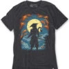 Moonlit Warrior Tee -Men's daily clothing MoonlitWarrior Mens Tee Mock Front