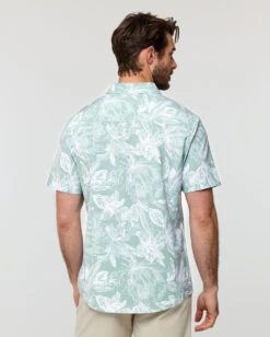 Relaxed Button Up -Men's daily clothing Non Branded Mens RelaxedButtonUp SlateGreenFloral Back