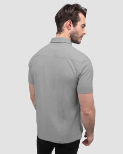 Button Up - Non-Branded -Men's daily clothing NonBranded Mens SSButtonUp Grey Back