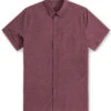 Button Up - Non-Branded 1 Button Up - Non-Branded -Men's daily clothing NonBranded Mens SSButtonUp Maroon Mock Front