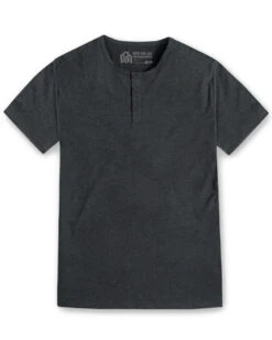 Henley Tee - Non-Branded -Men's daily clothing NonBranded Mens SSHenley Charcoal Front
