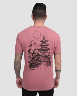 Serene Horizon Vintage Tee -Men's daily clothing SereneHorizon Mens Tee Back