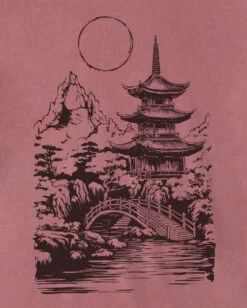 Serene Horizon Vintage Tee -Men's daily clothing SereneHorizon Mens Tee Detail2