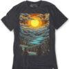 Sunset Serenity Tee -Men's daily clothing SunsetSerenity Mens Tee Mock Front