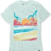 Tangerine Tides II Tee -Men's daily clothing TangerineTidesII Mens Tee Mock Front