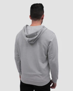 Zip-Up Hoodie - Non-Branded -Men's daily clothing ZipUpNB Mens Hoodie Grey Back