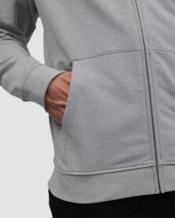 Zip-Up Hoodie - Non-Branded -Men's daily clothing ZipUpNB Mens Hoodie Grey Detail