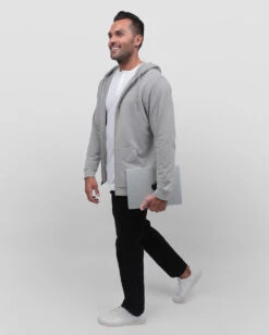 Zip-Up Hoodie - Non-Branded -Men's daily clothing ZipUpNB Mens Hoodie Grey Lifestyle