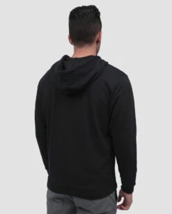 Zip-Up Hoodie - Branded -Men's daily clothing ZipUp Mens Hoodie Black Back